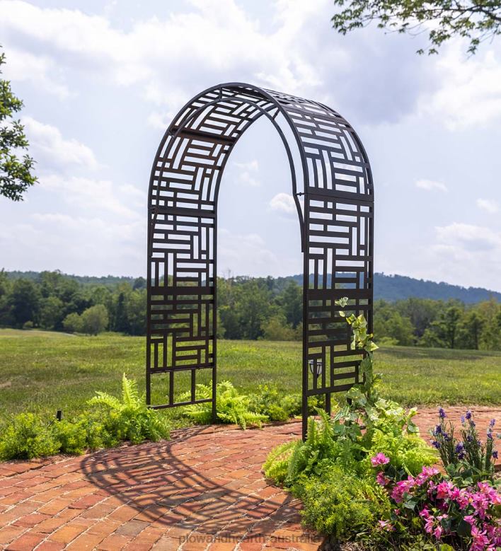 Plow & Hearth Geometric Arch Arbor P22BD665 Yard & Garden