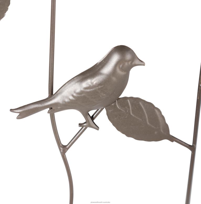 Plow & Hearth Metal Arched Birds and Leaves Garden Arbor with Gate P22BD653 Yard & Garden