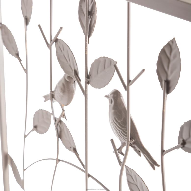 Plow & Hearth Metal Arched Birds and Leaves Garden Arbor with Gate P22BD653 Yard & Garden