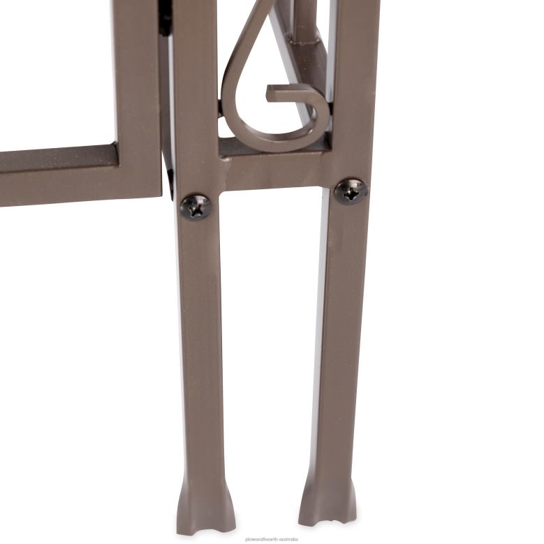 Plow & Hearth Metal Arched Birds and Leaves Garden Arbor with Gate P22BD653 Yard & Garden