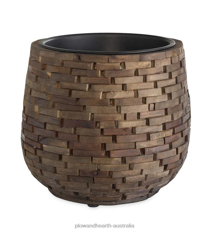 Plow & Hearth Recycled Acacia Woods Planter Small P22BD997 Yard & Garden