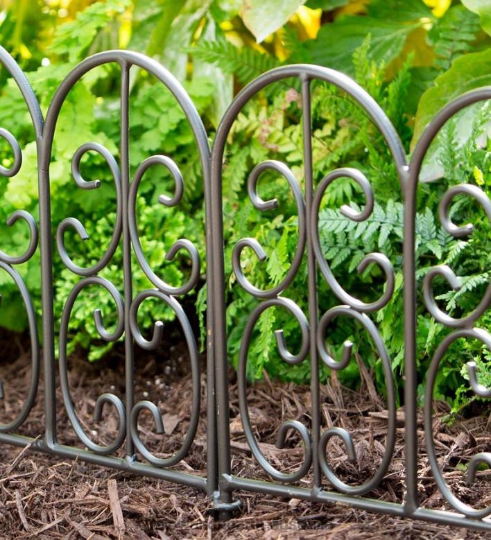 Plow & Hearth Montebello Wrought Iron Garden Edging P22BD668 Yard & Garden