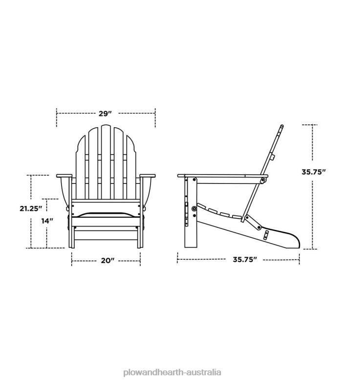 Plow & Hearth Poly-Wood Adirondack Furniture P22BD677 Yard & Garden