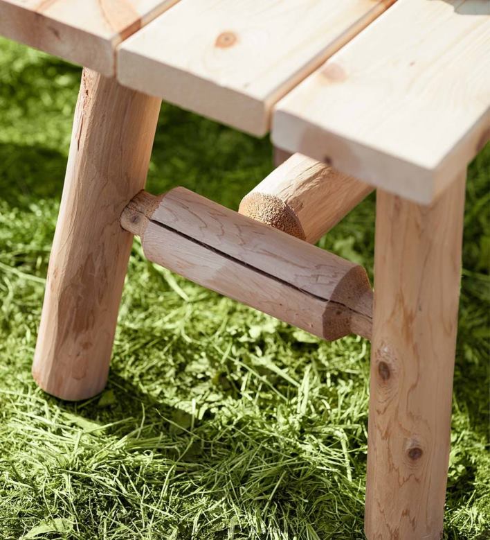 Plow & Hearth USA-Made Northern White Cedar Log Outdoor Furniture P22BD684 Yard & Garden