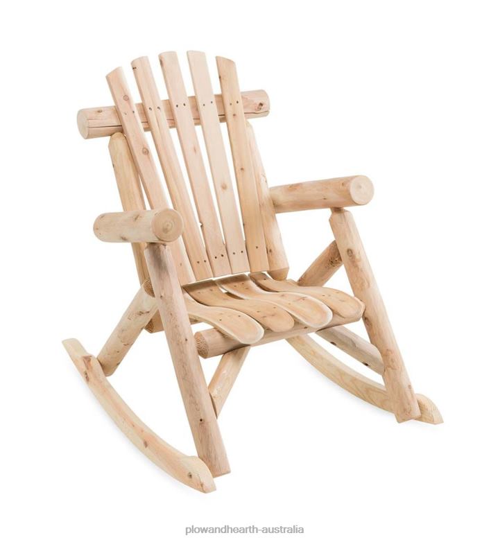 Plow & Hearth USA-Made Northern White Cedar Log Outdoor Furniture P22BD684 Yard & Garden