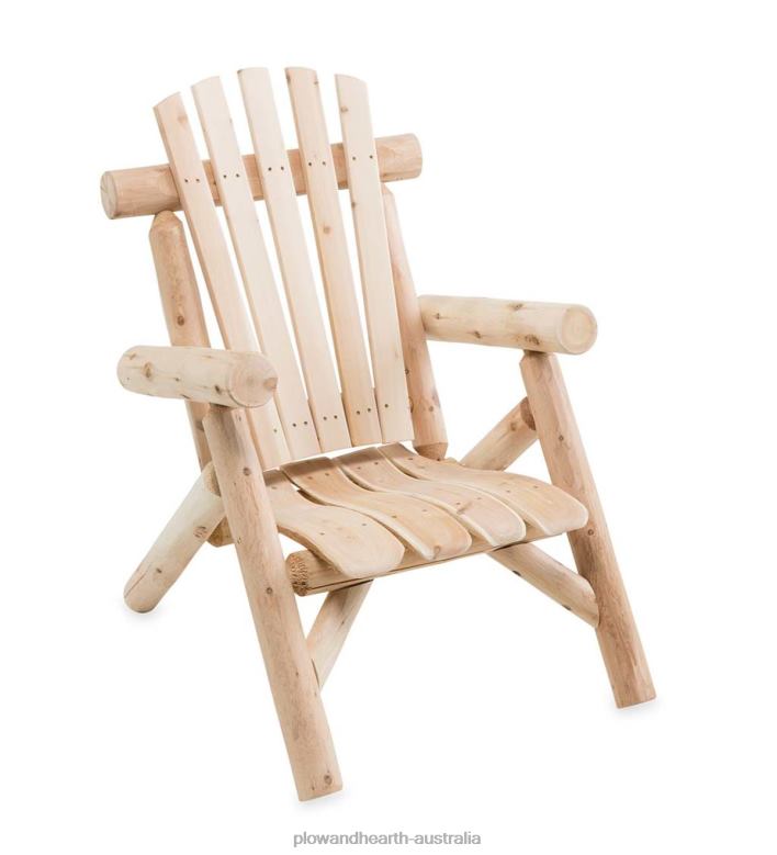 Plow & Hearth USA-Made Northern White Cedar Log Outdoor Furniture P22BD684 Yard & Garden