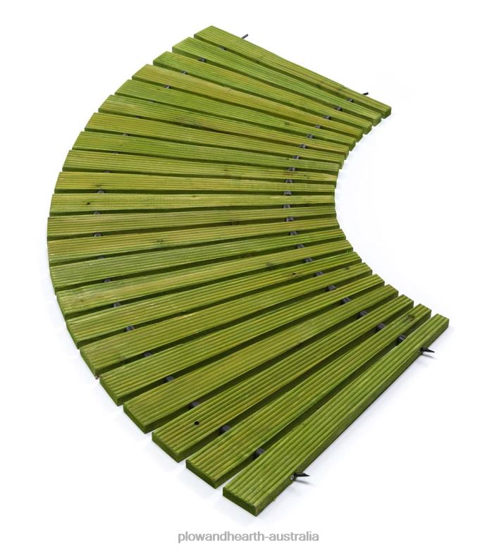 Plow & Hearth 4'L Roll-Out Green Curved Hardwood Pathway P22BD693 Yard & Garden