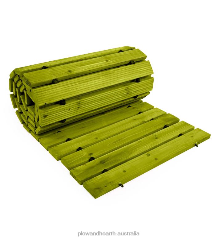 Plow & Hearth 6' Mossy Green Portable Roll-Out Straight Hardwood Pathway P22BD689 Yard & Garden